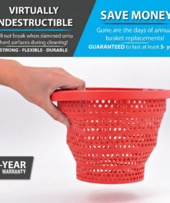 Alternative view of Pool Skimmer Filter | "The SAMSON" [RedFURY Edition] | Epic Strength - Crack Proof - Collapsible | Water Cleaning Basket Filter [Patent Pending]